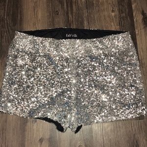 Fab’rik 100% polyester sequins sparkle shorts!